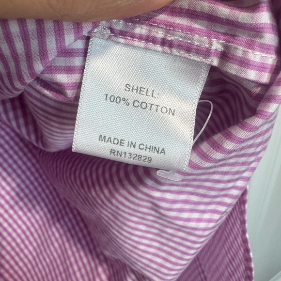 Camila Coelho Lavender/Pink Gingham Long Sleeve Button Down Shirt Dress Small - Picture 6 of 11